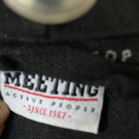 Meeting Full Zip Velour Black Logo Hoodie NeverUsed Made in Italy 🇮🇹 - Picture 6 of 11